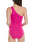 Фото #2 товара Carmen Marc Valvo One-Shoulder One-Piece Women's Pink 14