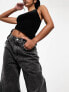 Фото #2 товара Kyo The Brand diamante detail wide leg jeans in black wash