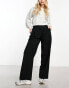 ASOS DESIGN Hourglass wide leg tailored trouser in black