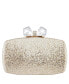 Фото #3 товара Women's Glitter Minaudiere With Crystal Bow Clasp