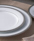Charlotta Platinum 4 Piece 10.5" Dinner Plates Set, Service for 4