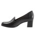 Фото #4 товара Trotters Qunicy T1864-001 Womens Black Narrow Leather Pumps Heels Shoes 10