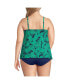 Фото #3 товара Plus Size Chlorine Resistant Tulip Hem Tankini Swimsuit Top