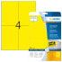 Фото #4 товара HERMA Signs signalling hard-wearing A4 105x148 mm yellow strong adhesion film matt weatherproof 100 pcs. - Yellow - Self-adhesive printer label - A4 - Laser - Permanent - Matte