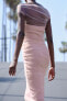 Knit dress with contrast tulle