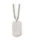 Фото #2 товара Brushed Polished Dog Tag on a Curb Chain Necklace