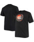 Фото #1 товара Men's Big and Tall Black Cleveland Browns Color Pop T-shirt