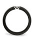 ფოტო #3 პროდუქტის Stainless Steel Polished Laser Cut Black Ceramic CZ Ring