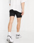 Фото #4 товара DTT skinny fit denim shorts in washed black