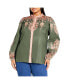 Фото #1 товара Plus Size Chloe Placement Shirt