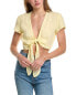 Фото #1 товара Bella Dahl Tie-Front Linen Blouse Women's M