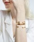 ფოტო #7 პროდუქტის Initial Elle Cuff Bangle Bracelet in 14K Gold-Plated Sterling Silver