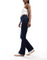 Noisy May Sallie high waist flared jeans in dark blue wash