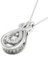 ფოტო #3 პროდუქტის Diamond Infinity Teardrop 18" Pendant Necklace (1/5 ct. t.w.) in 10k White Gold