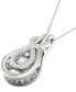 Фото #3 товара Diamond Infinity Teardrop 18" Pendant Necklace (1/5 ct. t.w.) in 10k White Gold