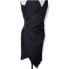 Фото #2 товара Cushnie 293532 Black Satin Leopard Print Dress, size 8