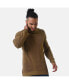 Men's Brown Textured Knit Pullover Sweater