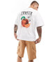 River Island oversized t-shirt with fruit back print in white