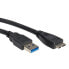 Фото #4 товара ROLINE USB 3.0 Cable - A - Micro B - M/M 3.0 m - 3 m - USB A - Micro-USB B - USB 3.2 Gen 1 (3.1 Gen 1) - 5000 Mbit/s - Black