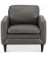 Фото #3 товара CLOSEOUT! Locasta 35" Tufted Leather Arm Chair, Created for Macy's