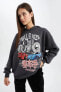 Фото #3 товара Свитшот женский DeFacto Coool Oversize Fit Kapüşonlu Sweatshirt