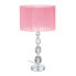 Tischlampe Kristall in Rosa