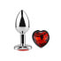 Butt Plug with Heart Jewel Corazón Red Scarlet Size M