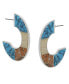 ფოტო #2 პროდუქტის Semi-Precious Mixed Stone Hoop Earrings