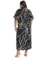 Фото #2 товара Платье DKNY плюс-сайз с отложным воротником и короткими рукавами