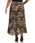 ფოტო #2 პროდუქტის Plus Size Printed Crepe Faux Wrap Skirt