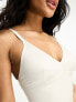 Фото #2 товара Spanx contouring Satin thong bodysuit in linen white