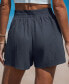 Women's Navy Elastic Waist Loose Leg Shorts