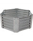 Фото #1 товара Corrugated Steel Hexagon Raised Garden Bed - Gray - 40 in