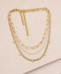 Фото #4 товара ETTIKA 18k Gold-Plated 3-Pc. Set Cubic Zirconia Mixed Link Necklaces