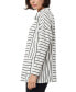 Фото #3 товара Women's Striped Mock-Neck Pullover Top