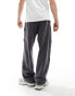 ADPT wide leg sweat joggers in grey acid wash