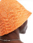 Фото #6 товара ASOS DESIGN knitted bucket hat in orange