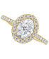 ფოტო #1 პროდუქტის Diamond Oval Halo Engagement Ring (1 ct. t.w.) in 14k Gold
