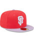 Фото #4 товара Men's Red, Lavender San Francisco Giants Spring Color Two-Tone 59FIFTY Fitted Hat