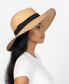 Фото #3 товара Straw Boater Hat with Whipstitch Edge