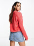 JDY v neck polo jumper in red