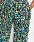 Фото #4 товара Trendy Plus Size Printed Satin Wide-Leg Pants