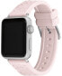 Фото #2 товара Pink Pearlized Signature C Silicone Strap for 38, 40, 41mm Apple Watch