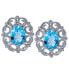 ფოტო #1 პროდუქტის Women's Milgrain Earrings in Sterling Silver