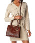 Small Caroline Melbourne Embossed Leather Satchel