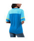 Фото #2 товара Women's Powder Blue Los Angeles Chargers Track T-shirt