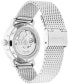Фото #2 товара Men's Iconic Automatic Silver Stainless Steel Mesh Watch 40mm
