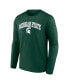 Фото #2 товара Men's Green Michigan State Spartans Campus Long Sleeve T-shirt