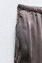 Фото #9 товара Атласные брюки с вышивкой — zw collection ZARA