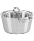 Фото #2 товара Contemporary Stainless Steel 3-Ply 5.2-Quart Dutch Oven with Glass Lid